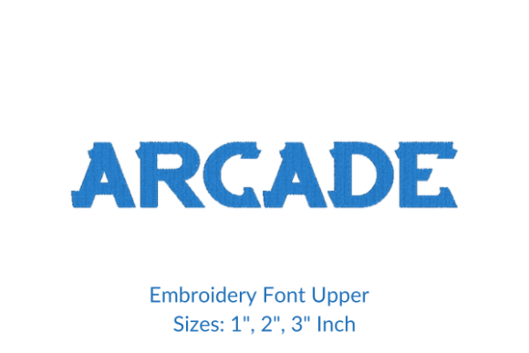 Arcade Font Embroidery Design