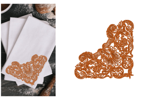 Corner Splendor Embroidery Designs
