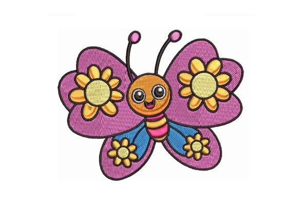 Cute Butterfly 4 Embroidery Design Review for Small Business Merch