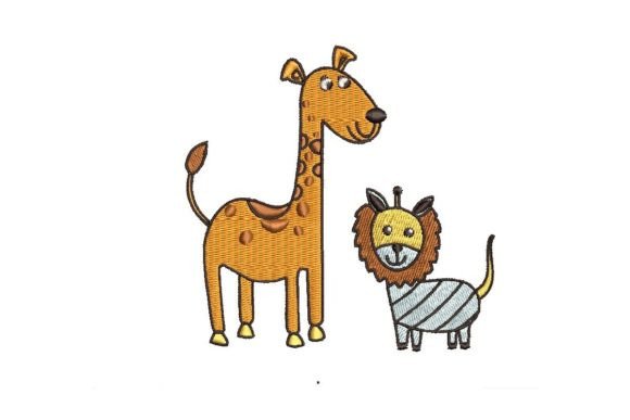 Giraffe and Lion Embroidery Design Review for Craft Fair Success