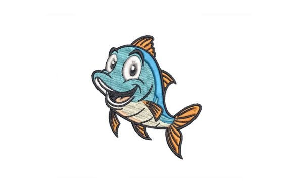 Grinning Fish Embroidery Design: A Playful Addition to Your Collection