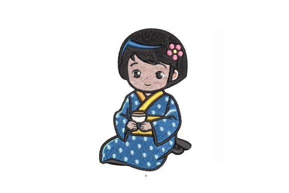 Japanese Girl Embroidery Design Review for Handmade Gifts