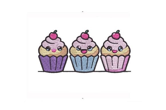 Kawaii Cupcakes Embroidery Design Review