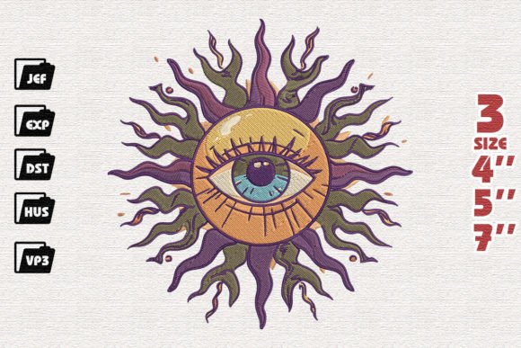 Sun with One Eye Embroidery