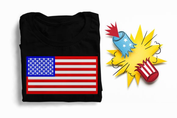 US Flag Applique Embroidery